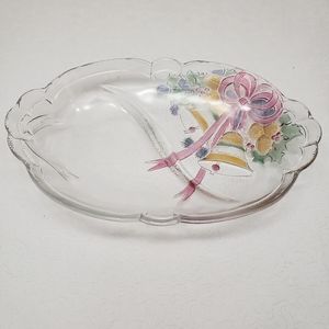 Mikasa Holiday Crystal Bells Divided Serving Dish